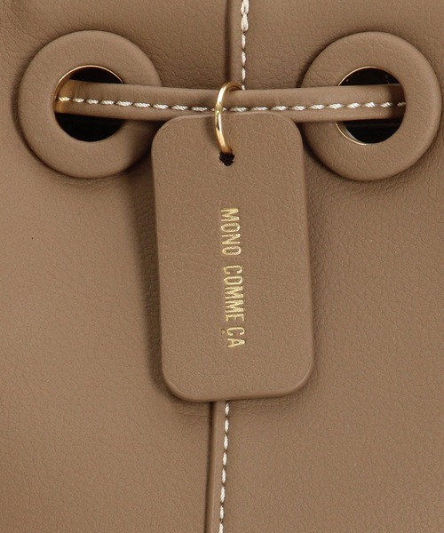 MONO　COMME CA（モノコムサ）の「3way　巾着ショルダー（ショルダーバッグ・レディース・ブラック/ベージュ・FREE）」の17枚目の写真