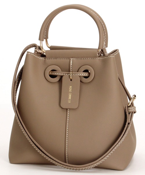 MONO　COMME CA（モノコムサ）の「3way　巾着ショルダー（ショルダーバッグ・レディース・ブラック/ベージュ・FREE）」の12枚目の写真