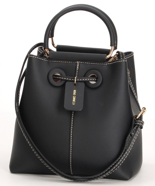 MONO　COMME CA（モノコムサ）の「3way　巾着ショルダー（ショルダーバッグ・レディース・ブラック/ベージュ・FREE）」の11枚目の写真