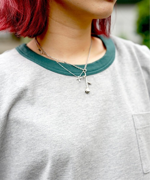 PULP/417EDIFICE(パルプフォーワンセブンエディフィス)の「◆BOXY RINGER SS TEE(Tシャツ/カットソー・メンズ・ネイビー/グレー/レッド・1/2)」の8枚目の写真