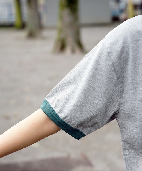 PULP/417EDIFICE(パルプフォーワンセブンエディフィス)の「◆BOXY RINGER SS TEE(Tシャツ/カットソー・メンズ・ネイビー/グレー/レッド・1/2)」の10枚目の写真