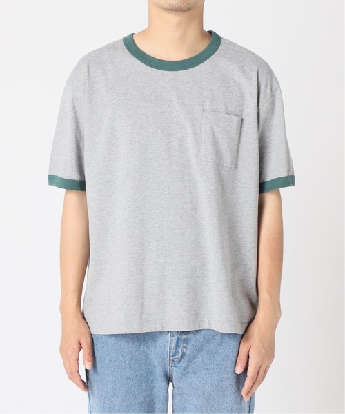 PULP/417EDIFICE(パルプフォーワンセブンエディフィス)の「◆BOXY RINGER SS TEE(Tシャツ/カットソー・メンズ・ネイビー/グレー/レッド・1/2)」の11枚目の写真