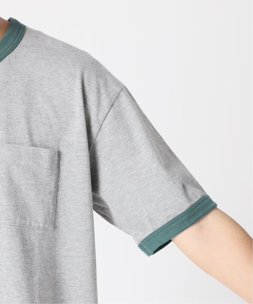 PULP/417EDIFICE(パルプフォーワンセブンエディフィス)の「◆BOXY RINGER SS TEE(Tシャツ/カットソー・メンズ・ネイビー/グレー/レッド・1/2)」の16枚目の写真
