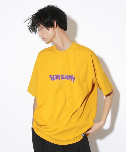 PBLIM（ページボーイリム）の「【PAGEBOYLIM】SBロゴプリントT（Tシャツ/カットソー・レディース・ブラック/マスタード/レッド・MEDIUM/LARGE）」の3枚目の写真