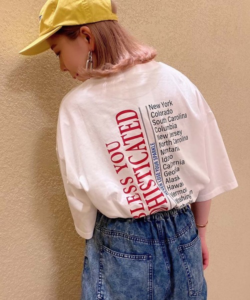 AS KNOW AS plus（アズノゥアズプラス）の「☆バンドＴツアーなビッグＴシャツ（Tシャツ/カットソー・レディース・グレイッシュベージュ/オフホワイト/チャコールグレー・FREE）」の2枚目の写真