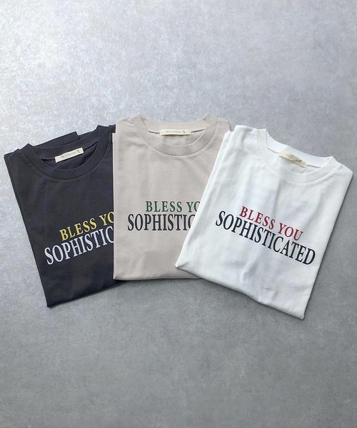 AS KNOW AS plus（アズノゥアズプラス）の「☆バンドＴツアーなビッグＴシャツ（Tシャツ/カットソー・レディース・グレイッシュベージュ/オフホワイト/チャコールグレー・FREE）」の7枚目の写真