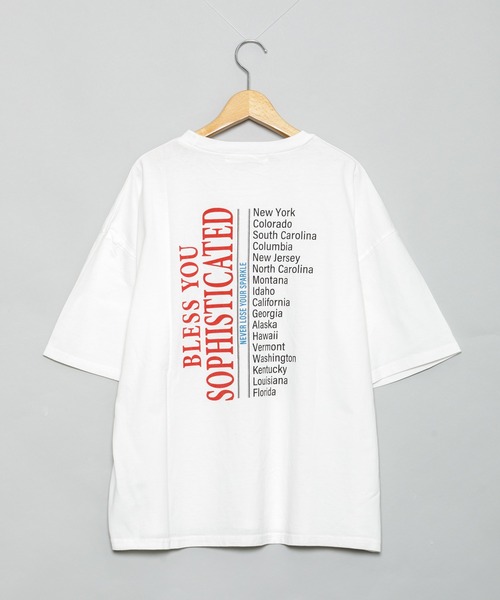AS KNOW AS plus（アズノゥアズプラス）の「☆バンドＴツアーなビッグＴシャツ（Tシャツ/カットソー・レディース・グレイッシュベージュ/オフホワイト/チャコールグレー・FREE）」の13枚目の写真