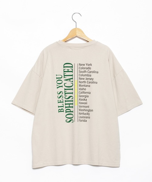 AS KNOW AS plus（アズノゥアズプラス）の「☆バンドＴツアーなビッグＴシャツ（Tシャツ/カットソー・レディース・グレイッシュベージュ/オフホワイト/チャコールグレー・FREE）」の21枚目の写真