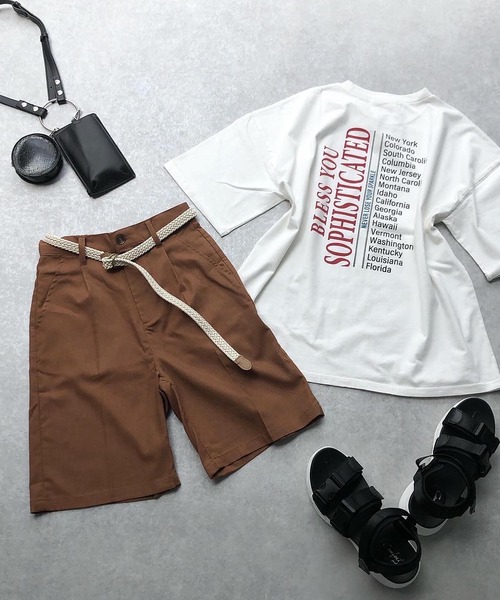 AS KNOW AS plus（アズノゥアズプラス）の「☆バンドＴツアーなビッグＴシャツ（Tシャツ/カットソー・レディース・グレイッシュベージュ/オフホワイト/チャコールグレー・FREE）」の9枚目の写真