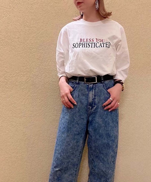 AS KNOW AS plus（アズノゥアズプラス）の「☆バンドＴツアーなビッグＴシャツ（Tシャツ/カットソー・レディース・グレイッシュベージュ/オフホワイト/チャコールグレー・FREE）」の10枚目の写真