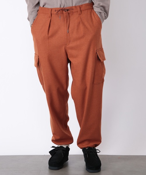 FUSE（フューズ）の「圧縮ジャージカーゴパンツ（カーゴパンツ・メンズ・オレンジ/マスタード/グレイッシュベージュ・01/02/03）」の3枚目の写真