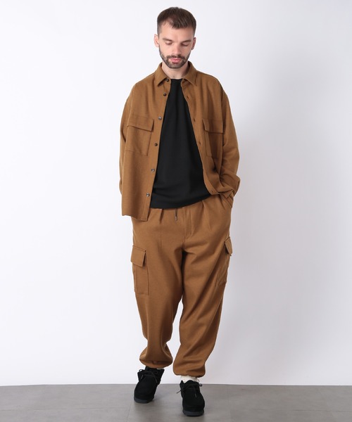 FUSE（フューズ）の「圧縮ジャージカーゴパンツ（カーゴパンツ・メンズ・オレンジ/マスタード/グレイッシュベージュ・01/02/03）」の6枚目の写真