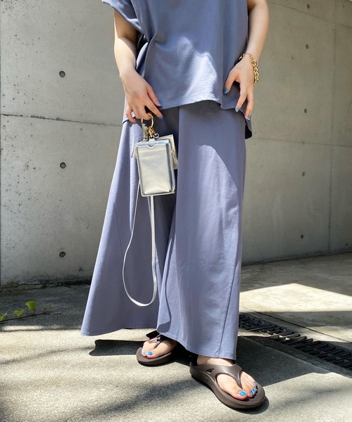 DouDou（ドゥドゥ）の「セットアップカットフレアスカート（スカート・レディース・イエロー/ブラック/ブルー・FREE）」の3枚目の写真