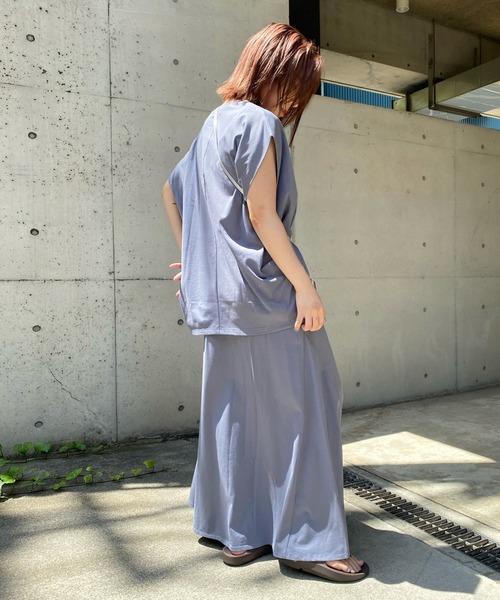 DouDou（ドゥドゥ）の「セットアップカットフレアスカート（スカート・レディース・イエロー/ブラック/ブルー・FREE）」の11枚目の写真