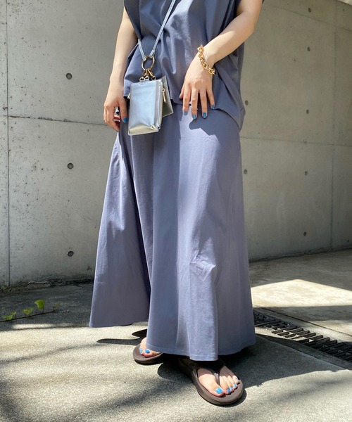 DouDou（ドゥドゥ）の「セットアップカットフレアスカート（スカート・レディース・イエロー/ブラック/ブルー・FREE）」の9枚目の写真