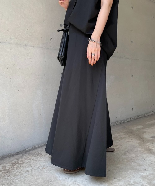 DouDou（ドゥドゥ）の「セットアップカットフレアスカート（スカート・レディース・イエロー/ブラック/ブルー・FREE）」の14枚目の写真