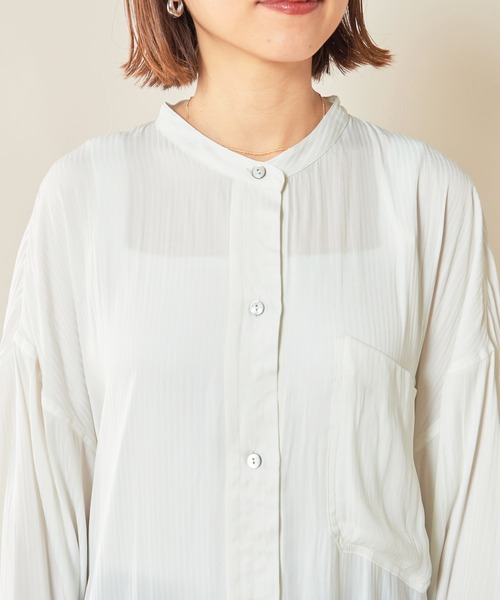 SHENERY（シーナリー）の「ストライプオーバーシャツ（シャツ/ブラウス・レディース・オフホワイト/ネイビー/マスタード・FREE）」の19枚目の写真