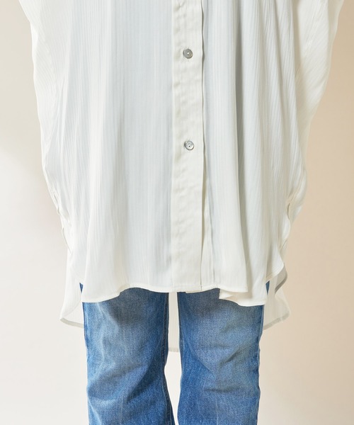 SHENERY（シーナリー）の「ストライプオーバーシャツ（シャツ/ブラウス・レディース・オフホワイト/ネイビー/マスタード・FREE）」の21枚目の写真