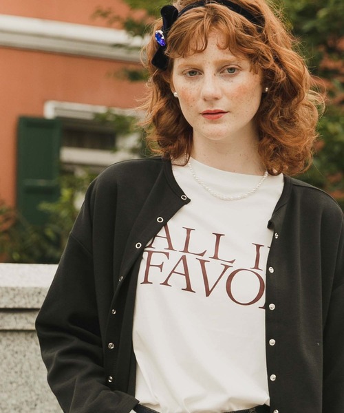 BONLECILL(ボンルシール)の「ロゴプリントラウンドヘム ルーズロンT(Tシャツ/カットソー・レディース・ブラック/ネイビー/オフホワイト/アイボリー/ワイン/アイボリー系/ホワイト系・FREE)」の8枚目の写真