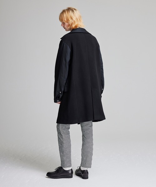 NOISE MAKER(ノイズメーカー)の「【イタリア生地】デニムジャケットドッキングチェスターコート(チェスターコート・メンズ・ベージュ/ブラック・X-LARGE/LARGE/MEDIUM)」の8枚目の写真