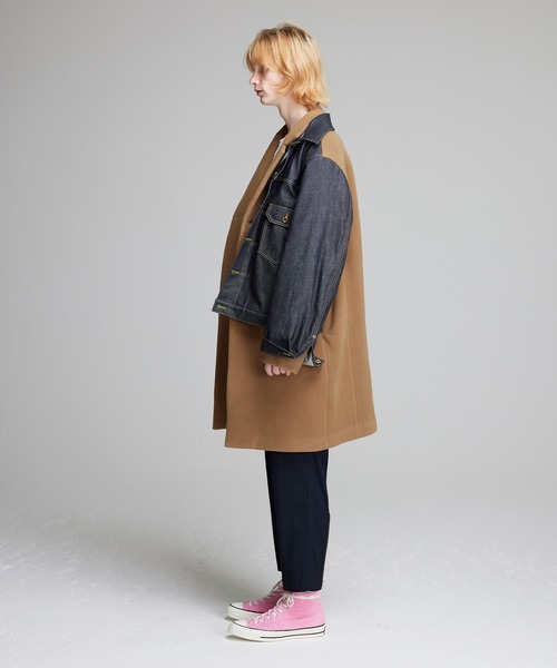 NOISE MAKER(ノイズメーカー)の「【イタリア生地】デニムジャケットドッキングチェスターコート(チェスターコート・メンズ・ベージュ/ブラック・X-LARGE/LARGE/MEDIUM)」の13枚目の写真