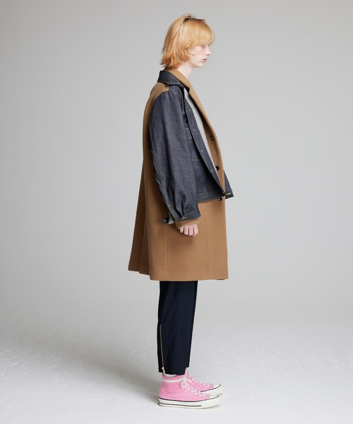 NOISE MAKER(ノイズメーカー)の「【イタリア生地】デニムジャケットドッキングチェスターコート(チェスターコート・メンズ・ベージュ/ブラック・X-LARGE/LARGE/MEDIUM)」の14枚目の写真