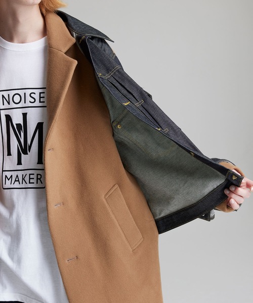 NOISE MAKER(ノイズメーカー)の「【イタリア生地】デニムジャケットドッキングチェスターコート(チェスターコート・メンズ・ベージュ/ブラック・X-LARGE/LARGE/MEDIUM)」の18枚目の写真