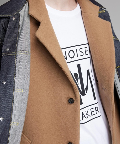 NOISE MAKER(ノイズメーカー)の「【イタリア生地】デニムジャケットドッキングチェスターコート(チェスターコート・メンズ・ベージュ/ブラック・X-LARGE/LARGE/MEDIUM)」の17枚目の写真
