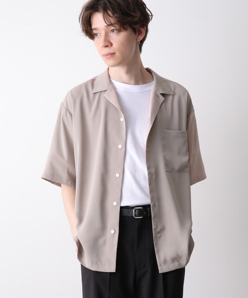 JUNRED（ジュンレッド）の「クレイジーパターンS/Sシャツ（シャツ/ブラウス・メンズ・ブルー系その他4/ネイビー/キャメル・L/M/LL）」の3枚目の写真