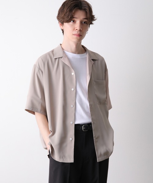 JUNRED（ジュンレッド）の「クレイジーパターンS/Sシャツ（シャツ/ブラウス・メンズ・ブルー系その他4/ネイビー/キャメル・L/M/LL）」の6枚目の写真