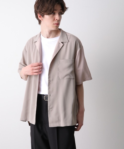 JUNRED（ジュンレッド）の「クレイジーパターンS/Sシャツ（シャツ/ブラウス・メンズ・ブルー系その他4/ネイビー/キャメル・L/M/LL）」の7枚目の写真