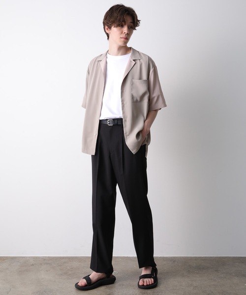 JUNRED（ジュンレッド）の「クレイジーパターンS/Sシャツ（シャツ/ブラウス・メンズ・ブルー系その他4/ネイビー/キャメル・L/M/LL）」の8枚目の写真