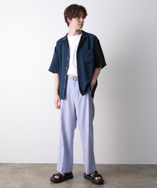 JUNRED（ジュンレッド）の「クレイジーパターンS/Sシャツ（シャツ/ブラウス・メンズ・ブルー系その他4/ネイビー/キャメル・L/M/LL）」の12枚目の写真