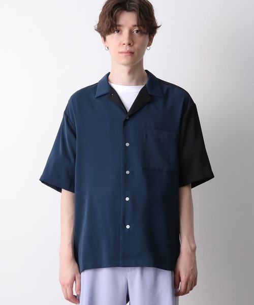 JUNRED（ジュンレッド）の「クレイジーパターンS/Sシャツ（シャツ/ブラウス・メンズ・ブルー系その他4/ネイビー/キャメル・L/M/LL）」の14枚目の写真