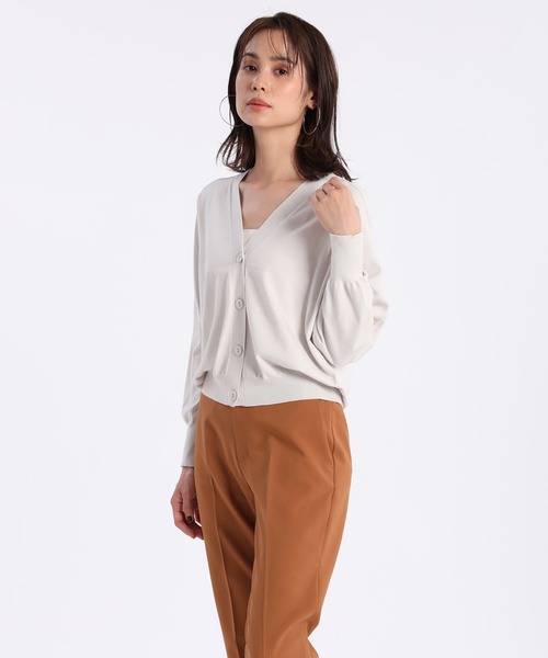 INED(イネド)の「Vネックカーディガン(カーディガン/ボレロ・レディース・イエロー/ブラウン/ブラック/グレー・9号)」の3枚目の写真