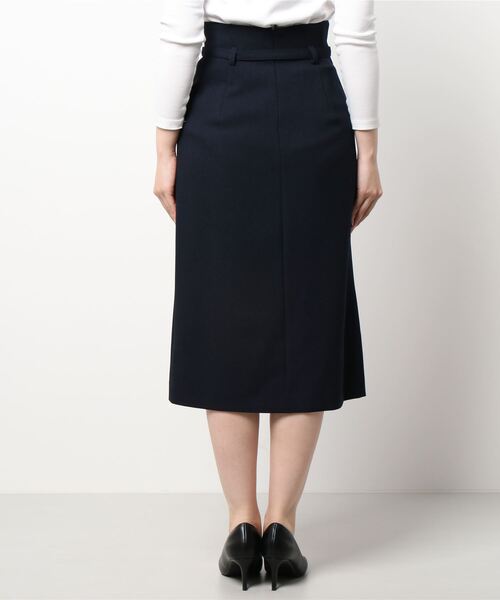 m.f.editorial（エムエフエディトリアル）の「エムエフエディトリアルレディース/m.f.editorial：Women ウーリッシュ セットアップ フレアースカート（セットアップジャケット・パンツございます）（スーツスカート・レディース・ネイビー・MEDIUM/X-LARGE/S/LARGE）」の2枚目の写真