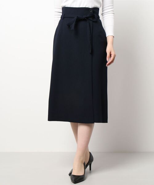 m.f.editorial（エムエフエディトリアル）の「エムエフエディトリアルレディース/m.f.editorial：Women ウーリッシュ セットアップ フレアースカート（セットアップジャケット・パンツございます）（スーツスカート・レディース・ネイビー・MEDIUM/X-LARGE/S/LARGE）」の4枚目の写真