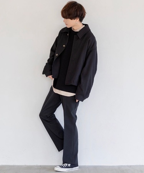 LIDNM（リドム）の「SEMI FLAIR SLACKS（スラックス・メンズ・ブラック・SMALL）」の7枚目の写真