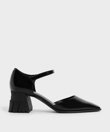CHARLES & KEITH | スクエアトゥ ドルセイパンプス / Square Toe D'Orsay Pumps(パンプス)