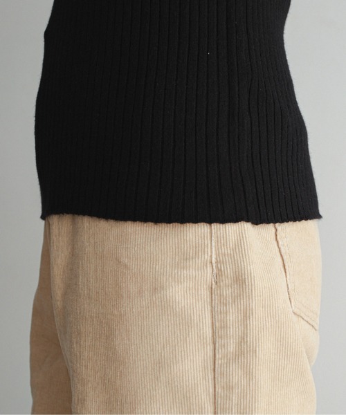 feepur(フェピュール)の「《ウォッシャブル》袖スリットボートネックリブニット(ニット/セーター・レディース・オフホワイト/グリーン/モカ/ピンク/ブラック・MEDIUM)」の22枚目の写真