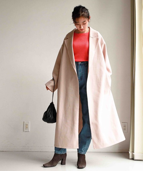 feepur(フェピュール)の「《ウォッシャブル》袖スリットボートネックリブニット(ニット/セーター・レディース・オフホワイト/グリーン/モカ/ピンク/ブラック・MEDIUM)」の9枚目の写真