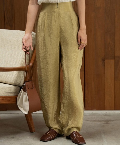 Amiur（エミレ）の「glaze back belt pants（その他パンツ・レディース・ブラウン/グリーン/アイボリー・M/S）」の7枚目の写真