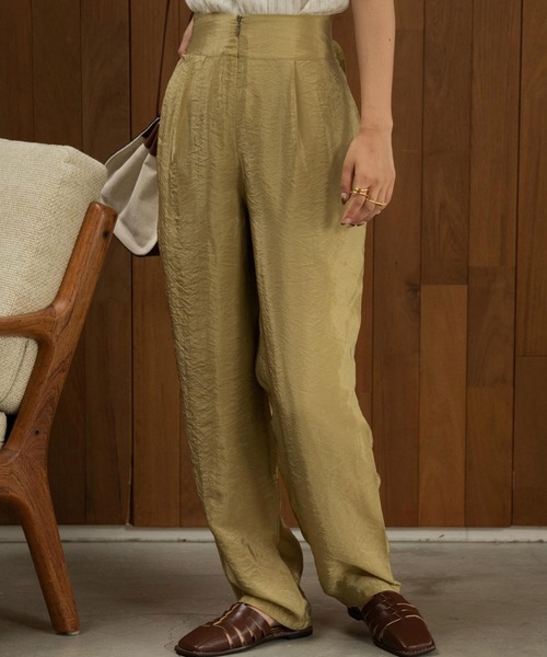 Amiur（エミレ）の「glaze back belt pants（その他パンツ・レディース・ブラウン/グリーン/アイボリー・M/S）」の18枚目の写真