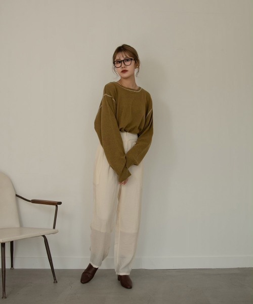 Amiur（エミレ）の「glaze back belt pants（その他パンツ・レディース・ブラウン/グリーン/アイボリー・M/S）」の21枚目の写真