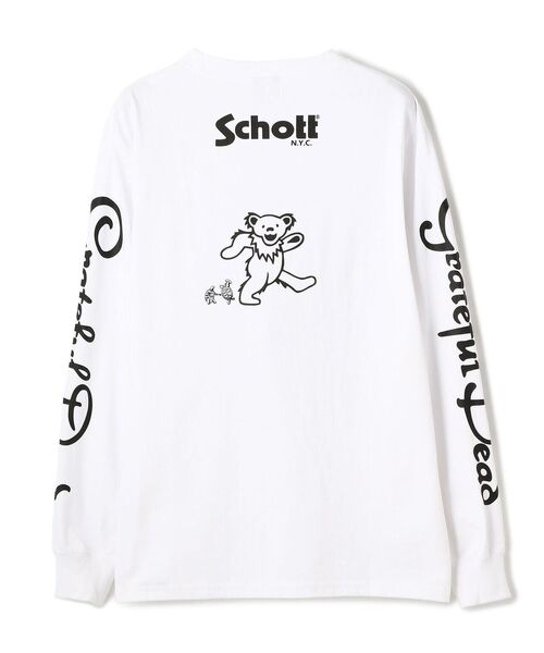 schott(ショット)の「Schott×GRATEFUL DEAD/ショット×グレイトフルデッド/ LS T-SHIRT "SPACE YOUR FACE"(Tシャツ/カットソー・メンズ・ブラック/ホワイト・X-LARGE/LARGE/MEDIUM)」の2枚目の写真