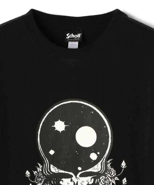 schott(ショット)の「Schott×GRATEFUL DEAD/ショット×グレイトフルデッド/ LS T-SHIRT "SPACE YOUR FACE"(Tシャツ/カットソー・メンズ・ブラック/ホワイト・X-LARGE/LARGE/MEDIUM)」の5枚目の写真