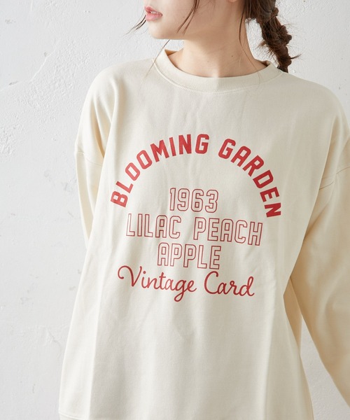 PUAL CE CIN(ピュアルセシン)の「カレッジロゴポンチスウェットプルオーバー(スウェット・レディース・グレー/チャコール/ナチュラル/グリーン/ブルー系その他・FREE)」の4枚目の写真