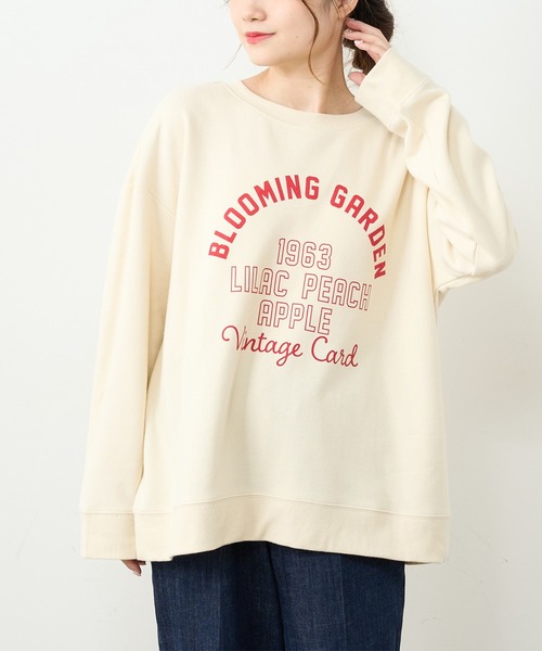 PUAL CE CIN(ピュアルセシン)の「カレッジロゴポンチスウェットプルオーバー(スウェット・レディース・グレー/チャコール/ナチュラル/グリーン/ブルー系その他・FREE)」の9枚目の写真