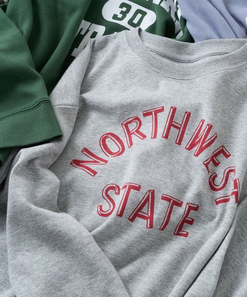 PUAL CE CIN(ピュアルセシン)の「カレッジロゴポンチスウェットプルオーバー(スウェット・レディース・グレー/チャコール/ナチュラル/グリーン/ブルー系その他・FREE)」の12枚目の写真