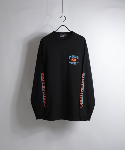 ILL'S(イルズ)の「ILL'S / イルズ ファイヤー / カレッジロゴ プリントビッグロンT(Tシャツ/カットソー・メンズ・ホワイト/ブラック系その他/ホワイト系その他/ブラック・M/L)」の8枚目の写真